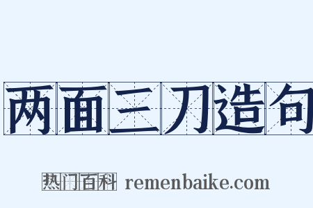 两面三刀造句是什么意思的图片
